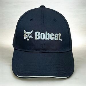 Bobcat Officially Licensed Hat Black Strapback Cap with White Embroidered Logo
